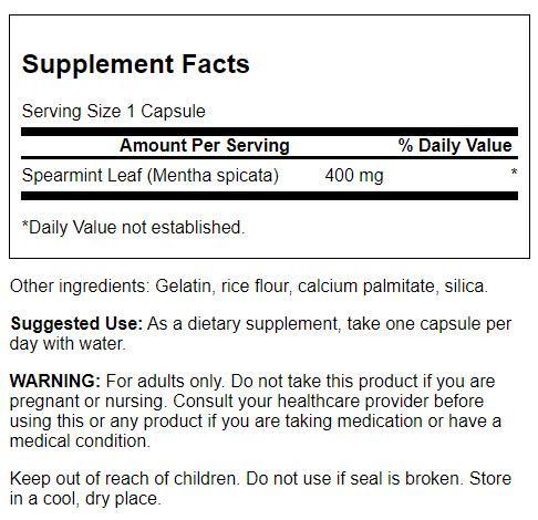 Spearmint Leaf Extract - 400mg Full Spectrum Capsules