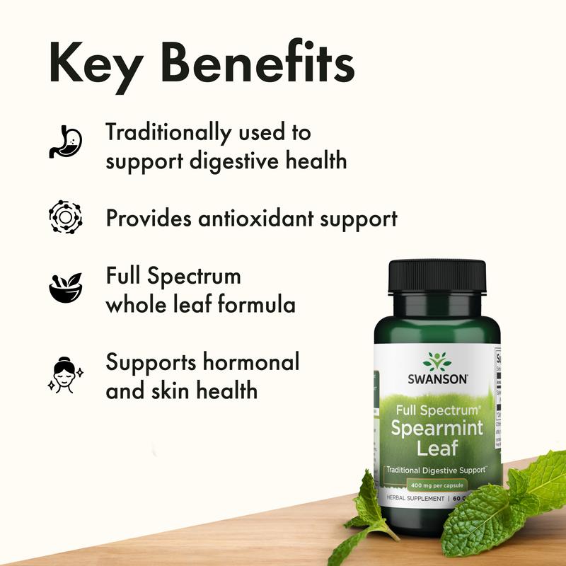 Spearmint Leaf Extract - 400mg Full Spectrum Capsules